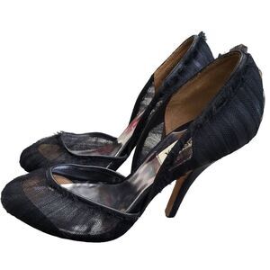 Badgley Mischka  Black Tulle Heels